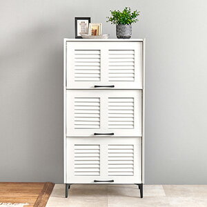 ＼ページ限定・マジッククロス付／ ルーバー扉 シューズラック 最大18足収納 3扉タイプ RSR-1529