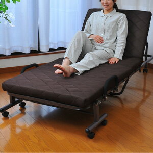 高反発メッシュ仕様 収納式リクライニングベッド セミシングル