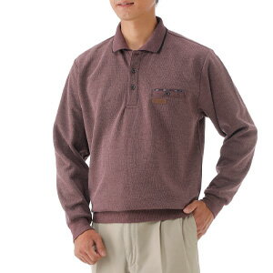 Rakuten - ＼ページ限定・マジッククロス付／　CARBIA 裏起毛ポロトレーナー ワインレッド/グレー2色組 【送料無料】 ［秋冬 トレーナー 襟付き メンズ ポロシャツ]