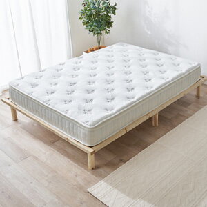 乐天商城 - ピロートップ付きマットレス ダブル ポケットコイル KM-3322D 【送料無料】 ［竹炭 竹繊維 ダブルサイズ ポケットコイルマットレス]