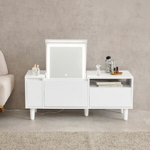 乐天商城 - ロードレッサー 幅95 LEDライト付き MD-5843 【送料無料】 ［コスメテーブル 幅95 メイクドレッサー 大容量]