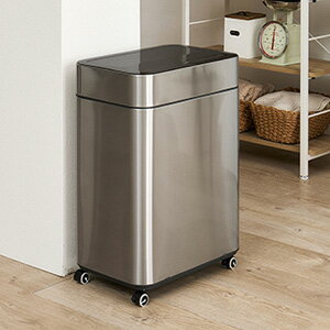 乐天商城 - ＼ページ限定・マジッククロス付／　センサー付きゴミ箱 中央開閉 50L オゾン機能 MG-5333 【送料無料】 ［電池式 自動ダストボックス 大容量]