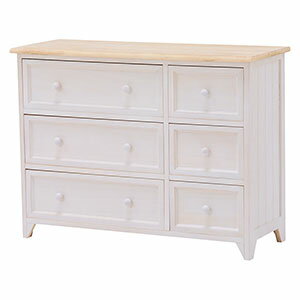 乐天商城 - アンティーク調シンプルローチェスト 幅79×奥行31×高さ59 【送料無料】【アンティーク調ローチェスト MCH-5288NAW】 かわいい 木製チェスト 衣類収納チェスト