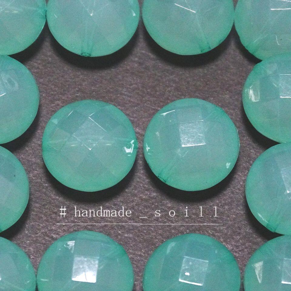 10個　20mm 　グリーン　 まる形ビーズ　大きめビーズ　アクリルビーズ　ビーズ　ハンドメイド　ハンドメイド素材のサムネイル