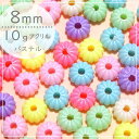 8mm 10g【マカロンカラー】 ビーズスペーサー アクリルビーズ /ハンドメイドパーツ/大振りアクセサリー/艶ビーズ k-5070