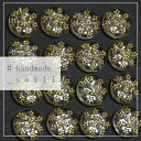 12mm 6個【クリア×ゴールド】 お星さま コイン型ビーズ ハンドメイド素材 パーツ アクリルビーズ /ハンドメイドパーツ a-7053