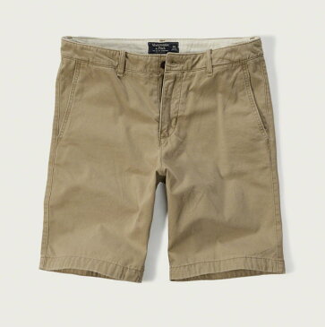 ◆【新品】アバクロ【Mensメンズ】ショートパンツ/Khaki【Classic Fit Shorts】【Abercrombie＆Fitch】【ClassicShorts】【本物保証】