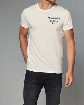 【送料無料】【新品】アバクロ【Mensメンズ】バックプリント付きプリントTシャツ(半袖)/Cream【Camp Logo Graphic Tee】【Graphic Tees】【Abercrombie&Fitch】【本物保証】