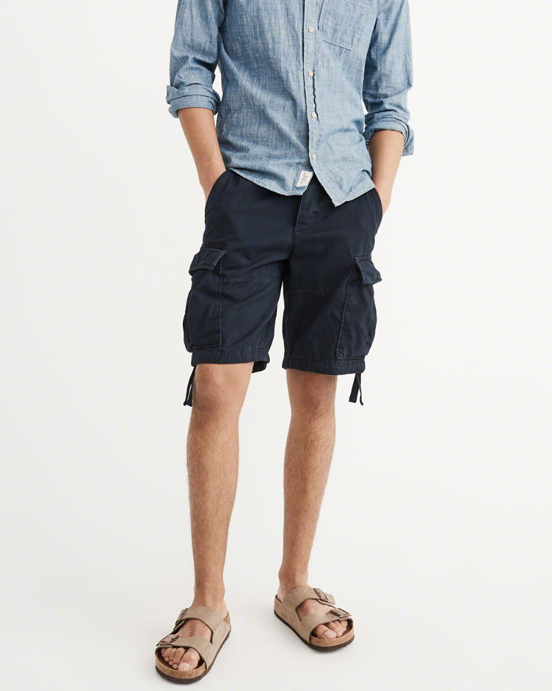 Abercrombie＆Fitch (アバクロンビー＆フィッチ) カーゴショーツ (Cargo Shorts) メンズ (Navy) 新品