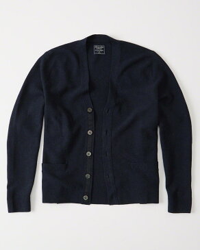 ◆【送料無料】【新品】アバクロ【Mensメンズ】リネンブレンド カーディガン/Navy【Linen Blend Cardigan】【Abercrombie&Fitch】【本物保証】