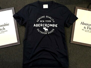 ◆【送料無料】【新品】アバクロ【Mensメンズ】ロゴグラフィックTシャツ(半袖)/Navy【Logo Graphic Tee】【Graphic Tees】【Abercrombie&Fitch】【本物保証】