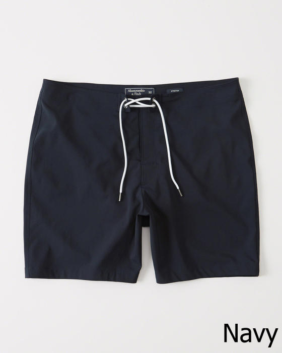 Abercrombie＆Fitch (アバクロンビー＆フィッチ) ライナー付き ストレッチ ボードショーツ (水着) (Classic Boardshorts) メンズ (Navy) (Mid-Length)