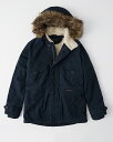 アバクロンビー＆フィッチ [エントリーでP最大13倍] Abercrombie＆Fitch (アバクロンビー＆フィッチ) シェルパラインドパーカー (Sherpa-Lined Cotton Parka) メンズ (Navy Blue) 新品