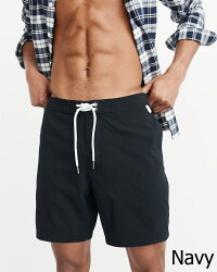 Abercrombie&Fitch(アバクロンビー&フィッチ)ライナー裏地付きストレッチボードショーツ(水着)(ClassicBoardshorts)メンズ(Navy)新品