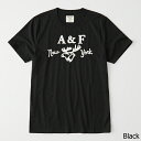 【新品】アバクロ【Mensメンズ】アップリケTシャツ(半袖)/Black【Logo Tee】【Graphic Tees】【Abercrombie&Fitch】【本物保証】