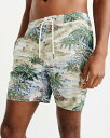 Abercrombie＆Fitch (アバクロンビー＆フィッチ) ライナー 裏地付き ストレッチ ボードショーツ (水着) (Classic Boardshorts) メンズ (Med Brown Pattern) 新品 3