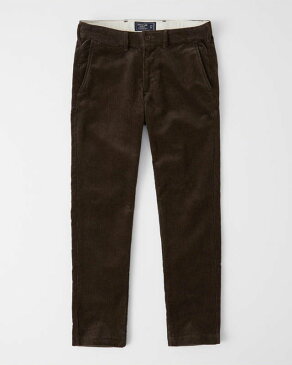 Abercrombie&Fitch (アバクロンビー&フィッチ) スキニー コーデュロイ チノパンツ (Skinny Corduroy Pants) メンズ (Brown) 新品
