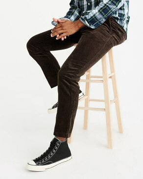 Abercrombie&Fitch (アバクロンビー&フィッチ) スキニー コーデュロイ チノパンツ (Skinny Corduroy Pants) メンズ (Brown) 新品