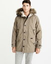 アバクロンビー＆フィッチ [エントリーでP最大13倍] Abercrombie＆Fitch (アバクロンビー＆フィッチ) シェルパラインド パーカー (Sherpa-Lined Cotton Parka) メンズ (Khaki) 新品