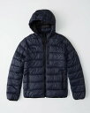 アバクロンビー＆フィッチ [エントリーでP最大13倍] Abercrombie＆Fitch (アバクロンビー＆フィッチ) 取り外し可能フード パッカブルパファージャケット (Lightweight Packable Puffer) メンズ（長袖）(Navy) 新品