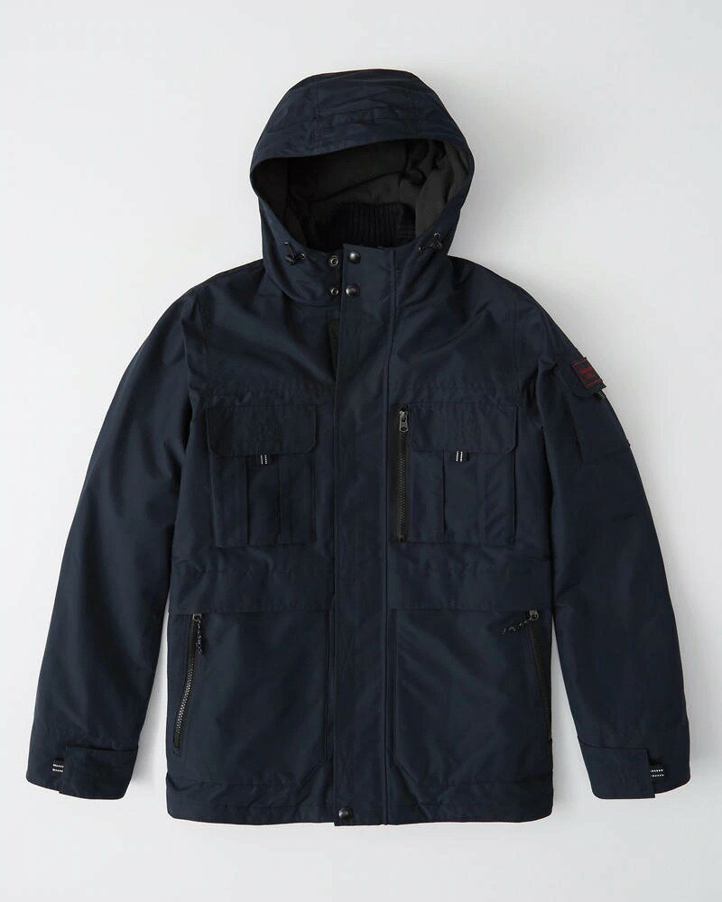 Abercrombie＆Fitch (アバクロンビー＆フィッチ) クライメイトテックジャケット（長袖）(A&F Climate Tech Jacket) メンズ (Navy Blue) 新品