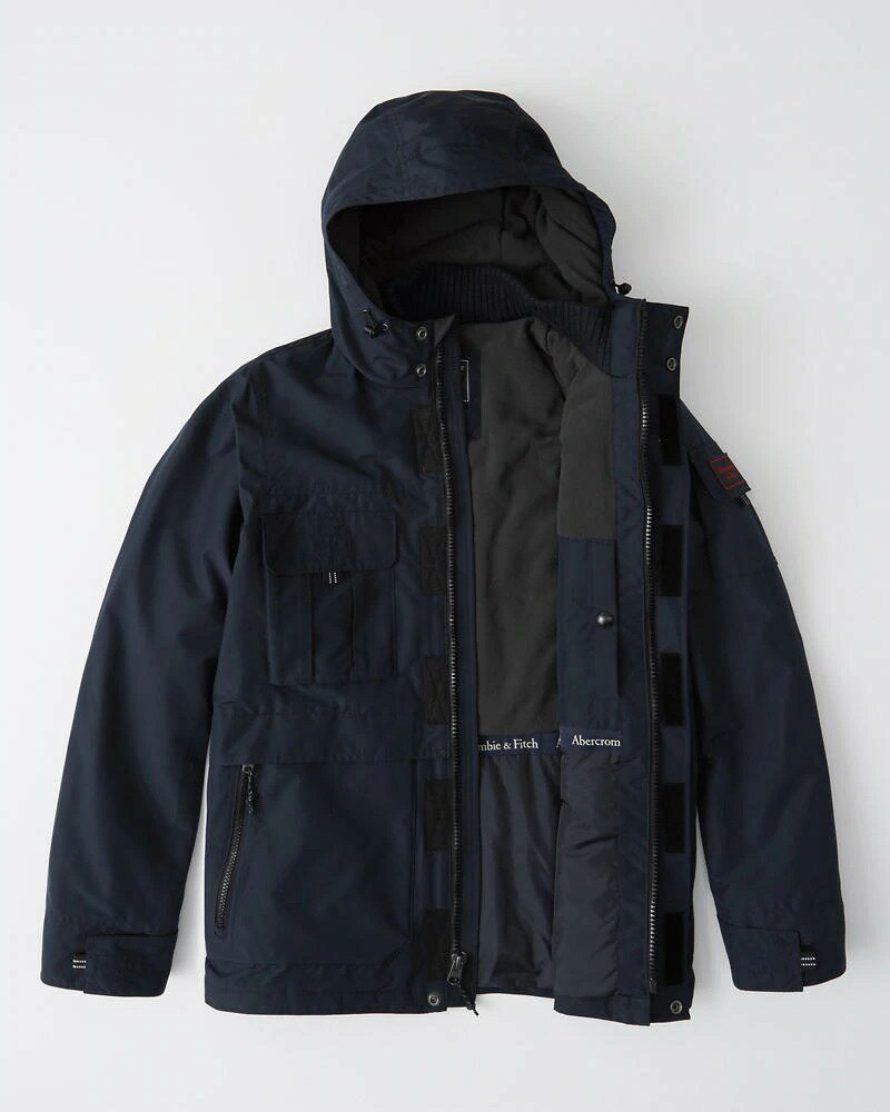 Abercrombie＆Fitch (アバクロンビー＆フィッチ) クライメイトテックジャケット（長袖）(A&F Climate Tech Jacket) メンズ (Navy Blue) 新品