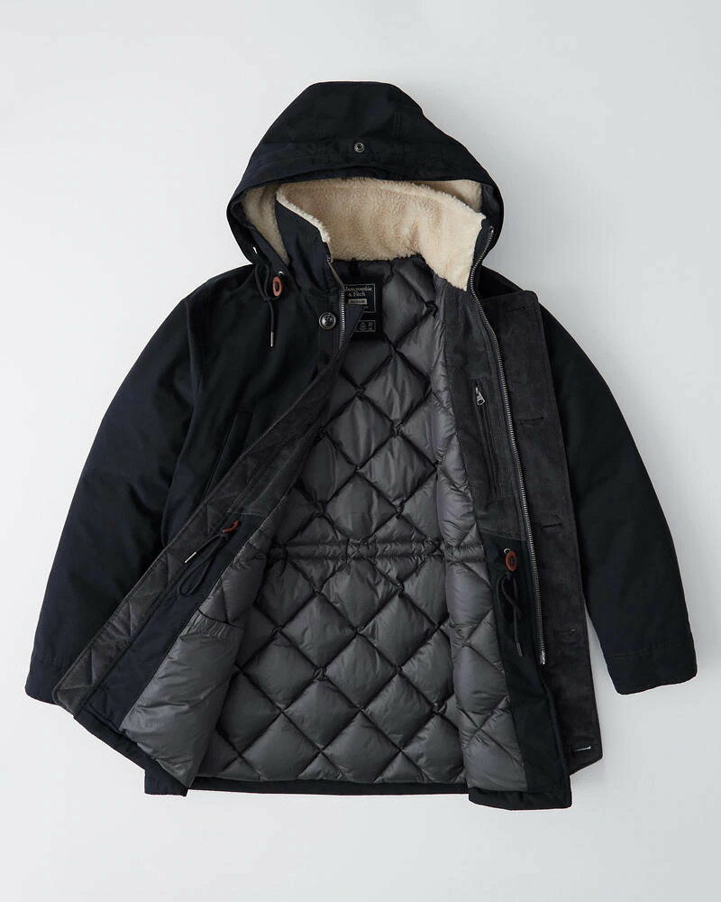 【P10倍!!要エントリー】Abercrombie＆Fitch (アバクロンビー＆フィッチ) ウルトラ ダウンパーカー (Ultra Parka) メンズ (Navy) 新品 2