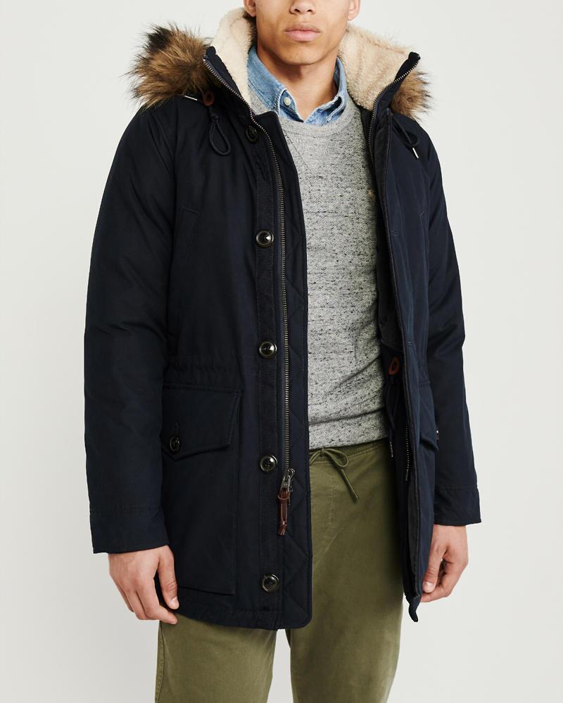 【P10倍!!要エントリー】Abercrombie＆Fitch (アバクロンビー＆フィッチ) ウルトラ ダウンパーカー (Ultra Parka) メンズ (Navy) 新品 3