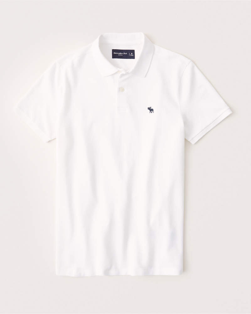 ʥȥ꡼P10ܡ AbercrombieFitch (Хӡեå)  饷å  ȥå ݥ (Classic Icon Strech Polo)  (White) 