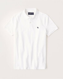 アバクロンビー&フィッチ [エントリーでP最大13倍] Abercrombie＆Fitch (アバクロンビー＆フィッチ) 正規品 クラシック アイコン ストレッチ ポロシャツ (Classic Icon Strech Polo) メンズ (White) 新品