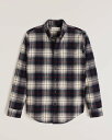 Abercrombie＆Fitch (アバクロンビー＆フィッチ) フランネルチェックシャツ （ネルシャツ）(Flannel Button-Up Shirt) メンズ (Navy Blue Plaid) 新品 (softA F)