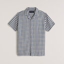 アバクロンビー＆フィッチ [エントリーでP最大13倍] Abercrombie＆Fitch (アバクロンビー＆フィッチ) 半袖 キャンプカラー ボタンアップシャツ (Short-Sleeve Button-Up Shirt) メンズ (Blue Plaid) 新品