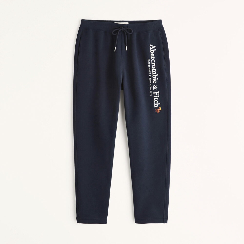  Abercrombie＆Fitch (アバクロンビー＆フィッチ) クラッシックロゴ スエットパンツ (Classic Logo Sweatpants) メンズ (Navy Blue) 新品 (softAF)