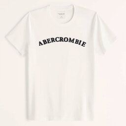 アバクロンビー&フィッチ Tシャツ メンズ Abercrombie＆Fitch 正規品 (アバクロンビー＆フィッチ) ロゴアップリケ Tシャツ (Short-Sleeve Logo Tee) メンズ (White) 新品