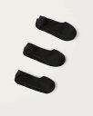 Abercrombie＆Fitch 正規品 (アバクロンビー＆フィッチ) 3足パック ノーショウソックス (3-Pack No-Show Socks) メンズ (Black) 新品