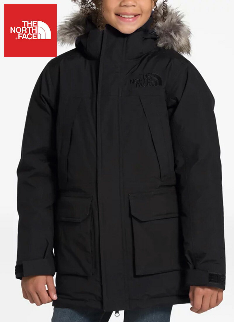 【簡単 エントリーで必ずP10倍】 The North Face (ザ ノースフェイス) USAモデル 取り外し可能フード R.D.S.認証 550フィル Wジップ マクマードダウンジャケット ダウンパーカー (Mcmurdo Down Parka) キッズ (Black) 撥水加工 新品 EU/USAモデル 2023秋冬