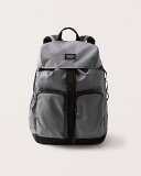 Abercrombie&Fitch (アバクロンビー&フィッチ) 正規品 ロゴ バックパック (Logo Backpack) メンズ (Grey) 新品