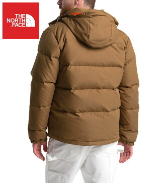 【THE NORTH FACE ザノースフェイス】日本未発売 USAモデル 取り外し可能フード D.S.A認証 600フィルグース シエラダウンジャケット(Down Sierra Jacket)メンズ (Cedar Brown/Papaya Orange) 撥水加工 新品