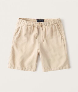 [ȥ꡼P13] AbercrombieFitch (Хӡեå) ֥ͥ 硼ȥѥ (Linen-Blend Pull-On Shorts)  (Light Khaki)  (7inch)