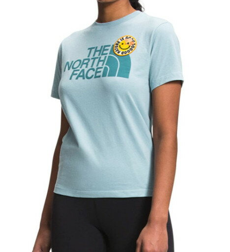 【5/16迄！買うだけでP5倍+エントリーP10倍】 The North Face (ザ・ノースフェイス) パッチ 半袖Tシャツ (Short Sleeve Patches T-Shirt) レディース (TOURMALINE BLUE) 新品 EU/USAモデル