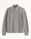 [エントリーでP最大13倍] Abercrombie＆Fitch (アバクロンビー＆フィッチ) オーバーサイズ モックネック セーター (oversized softAF mockneck sweater) メンズ (Grey) 新品