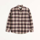 アバクロンビー＆フィッチ Abercrombie＆Fitch (アバクロンビー＆フィッチ) フランネルチェックシャツ （ネルシャツ）(90s Relaxed Flannel) メンズ (Off-white Plaid) 新品 (softA&F)