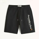 AbercrombieFitch (AoNr[tBb`) AoN ShJ XGbg V[c (Embroidered Logo Fleece Shorts) Y (Black) Vi