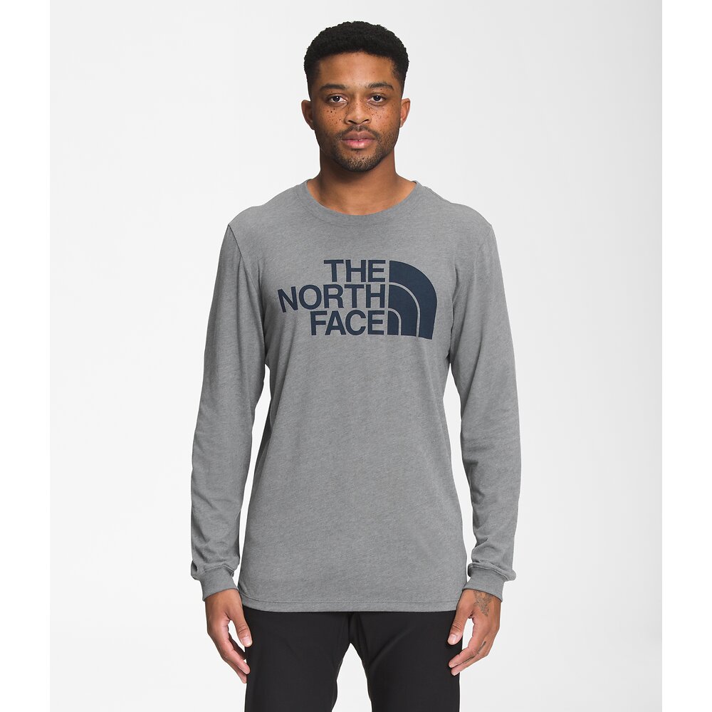 The North Face (ザ・ノースフェイス)ハーフドームロゴ 長袖Tシャツ ロンT(Half Dome Long Sleeve Tee)メンズ (TNF Medium Heather Grey) 新品 日本未発売