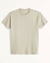 AbercrombieFitch Ki (AoNr[tBb`) bNX X[XP[ STVc () (Relaxed Small-Scale Logo Tee) Y (Light Brown) Vi (softAF)