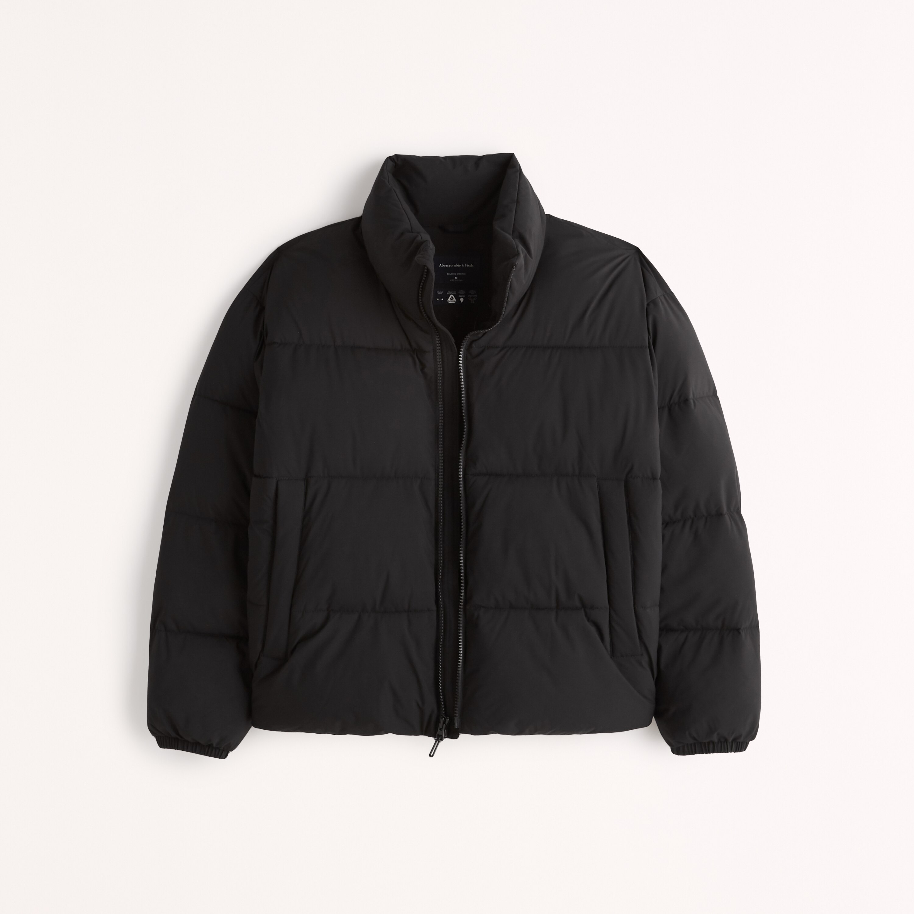 Abercrombie＆Fitch (アバクロンビー＆フィッチ) リラックス ヘビーウェイト ダウンジャケット (Heavyweight Puffer) メンズ (Black) 新品