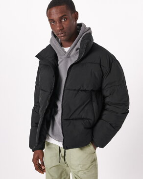 Abercrombie&Fitch (アバクロンビー&フィッチ) リラックス ヘビーウェイト ダウンジャケット (Heavyweight Puffer) メンズ (Black) 新品