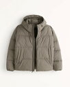 アバクロンビー＆フィッチ [エントリーでP最大13倍] Abercrombie＆Fitch (アバクロンビー＆フィッチ) リラックス ヘビーウエイト フード パファー (Relaxed Heavyweight Hooded Puffer) メンズ (Light Brown) 新品