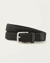 アバクロ ベルト（メンズ） Abercrombie＆Fitch (アバクロンビー＆フィッチ) 編み上げ メッシュ 伸縮 ゴルフ用 ベルト (Braided Golf Belt) メンズ (Black) 新品