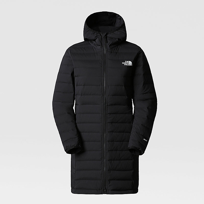 【5月中はエントリーで必ずP10倍 】 The North Face (ザ ノースフェイス) EU/USAモデル ベリビュー ストレッチ ダウンパーカー ロングダウンジャケット (Belleview Stretch Down Parka)レディース (TNF BLACK) 新品 ブラック EU/USAモデル 2023秋冬